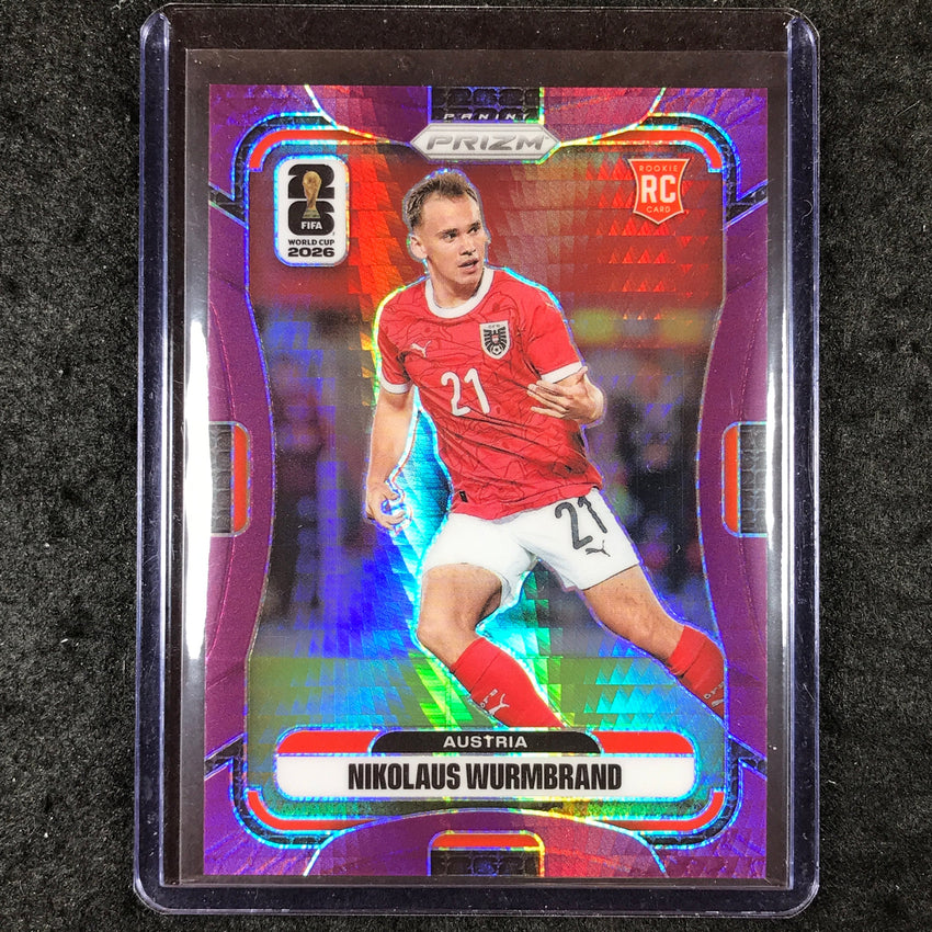 2026 Prizm FIFA World Cup NIKOLAUS WURMBRAND Rookie Purple Hyper /299 #150