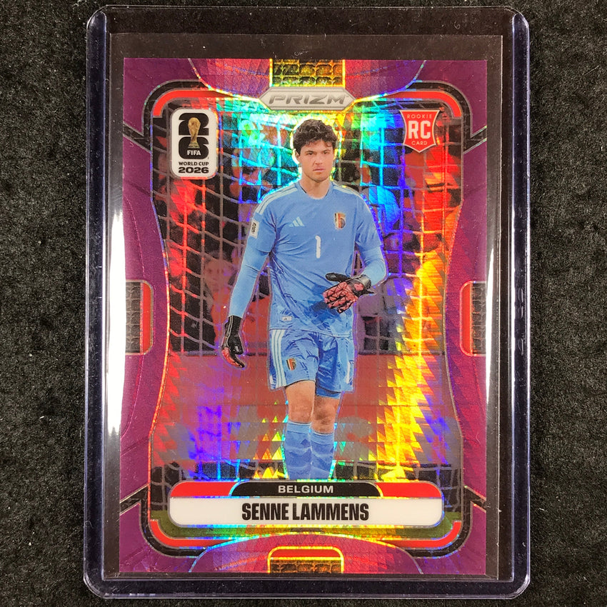 2026 Prizm FIFA World Cup SENNE LAMMENS Rookie Purple Hyper /299 #155