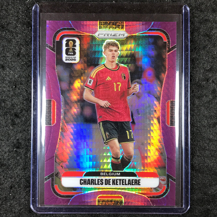 2026 Prizm FIFA World Cup CHARLES DE KETELAERE Purple Hyper /299 #156