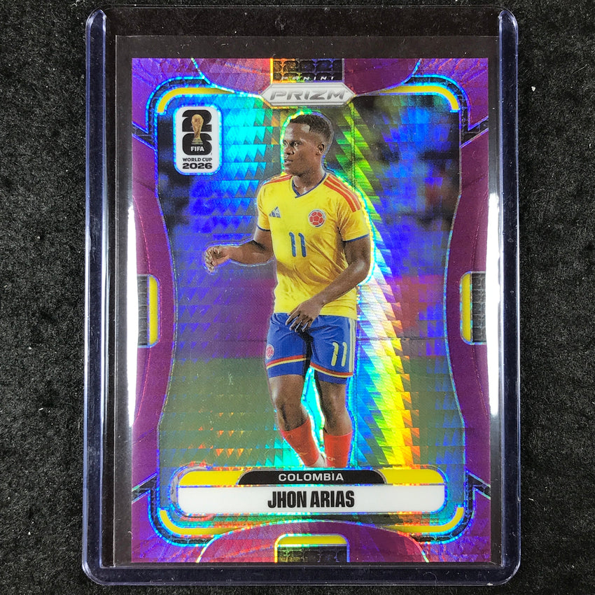 2026 Prizm FIFA World Cup JHON ARIAS Purple Hyper /299 #181