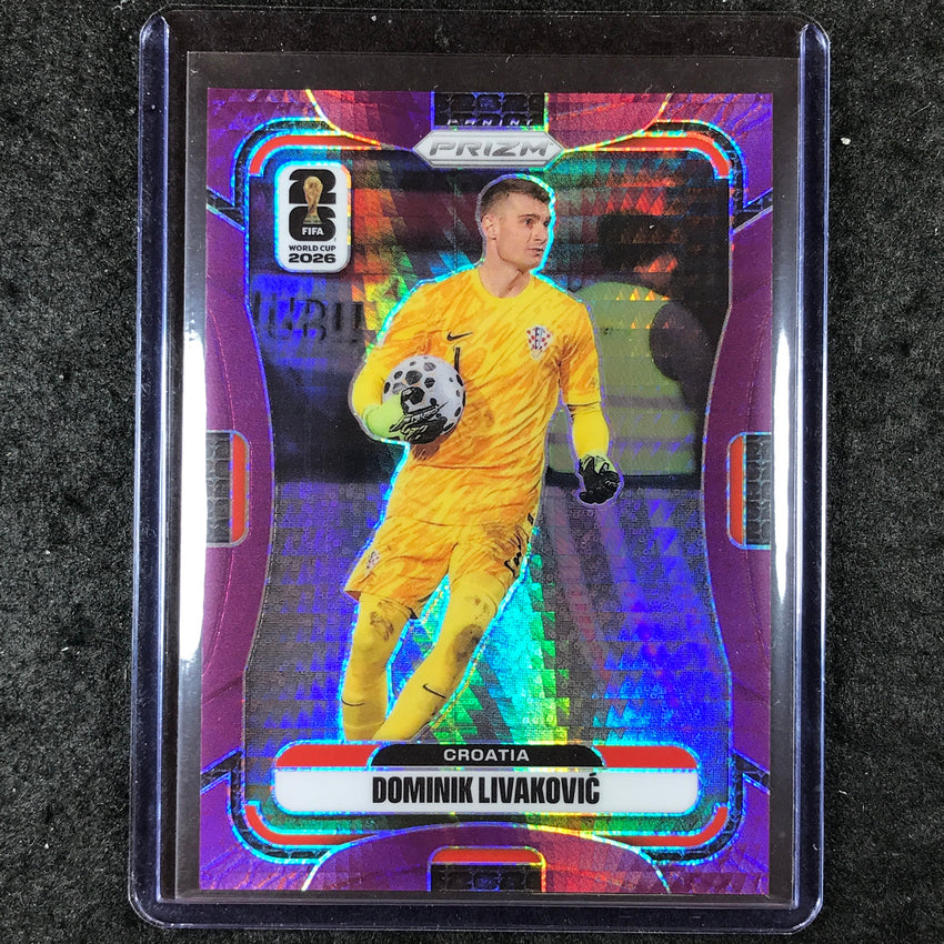 2026 Prizm FIFA World Cup DOMINIK LIVAKOVIC Purple Hyper /299 #199