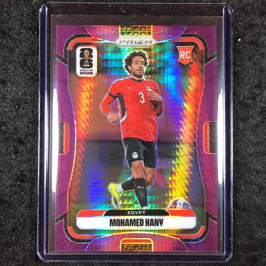 2026 Prizm FIFA World Cup MOHAMED HANY Rookie Purple Hyper /299 #222
