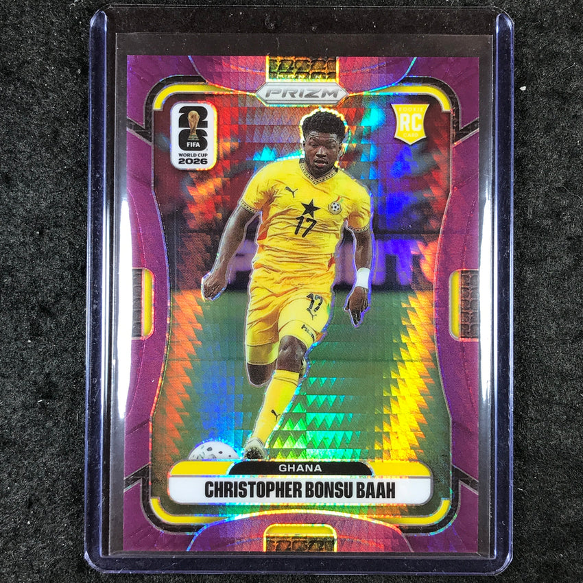 2026 Prizm FIFA World Cup CHRISTOPHER BONSU BAAH Rookie Purple Hyper /299 #231