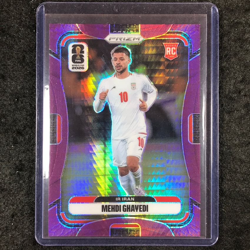 2026 Prizm FIFA World Cup MEHDI GHAYEDI Rookie Purple Hyper /299 #247