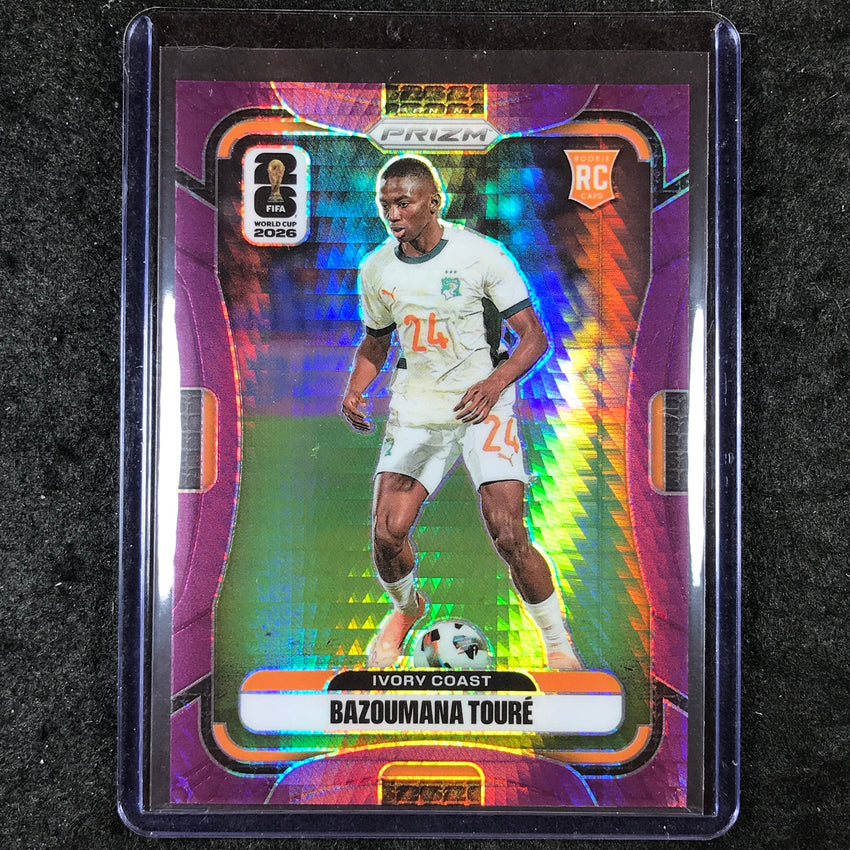 2026 Prizm FIFA World Cup BAZOUMANA TOURE Rookie Purple Hyper /299 #252