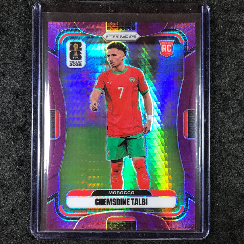2026 Prizm FIFA World Cup CHEMSDINE TALBI Rookie Purple Hyper /299 #298
