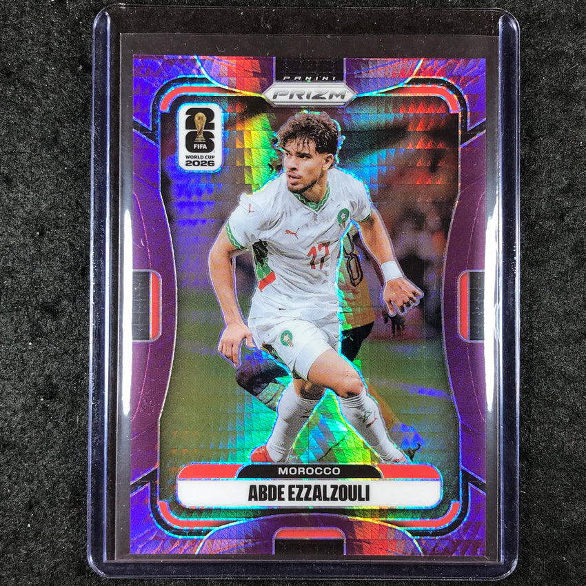 2026 Prizm FIFA World Cup ABDE EZZALZOULI Purple Hyper /299 #302