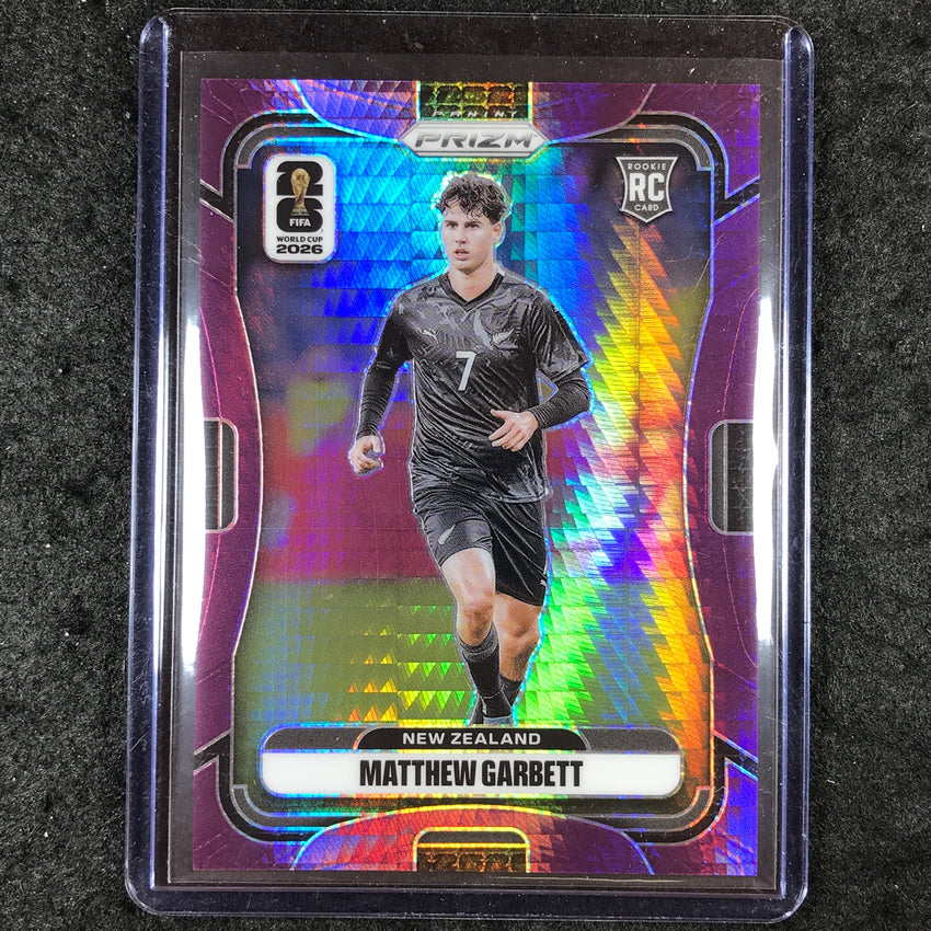 2026 Prizm FIFA World Cup MATTHEW GARBETT Rookie Purple Hyper /299 #322