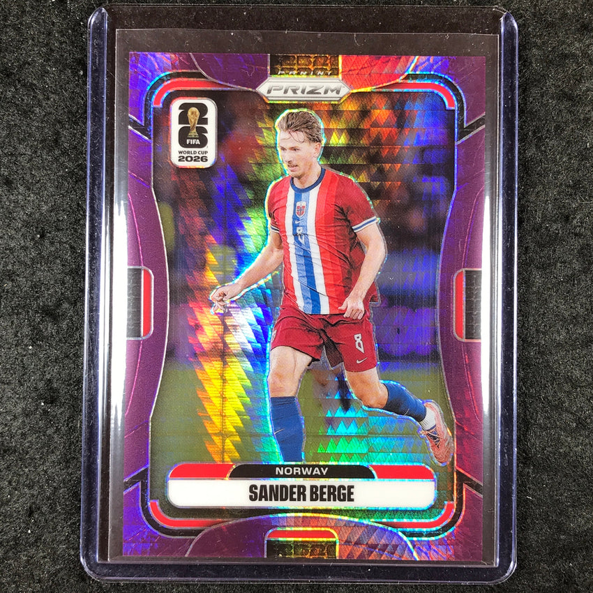 2026 Prizm FIFA World Cup SANDER BERGE Purple Hyper /299 #328