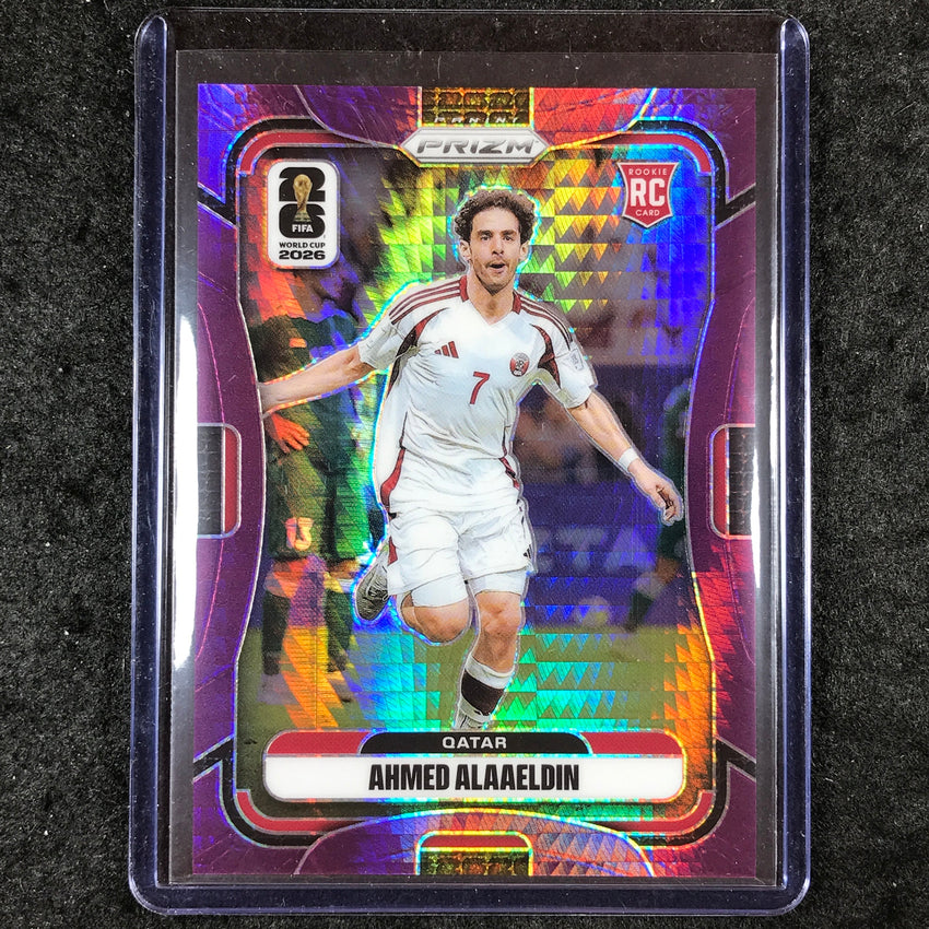 2026 Prizm FIFA World Cup AHMED ALAAELDIN Rookie Purple Hyper /299 #379