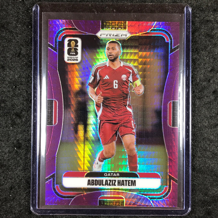 2026 Prizm FIFA World Cup ABDULAZIZ HATEM Purple Hyper /299 #380