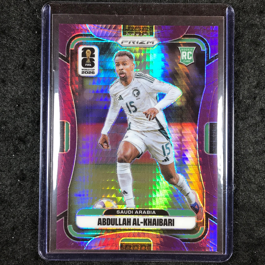 2026 Prizm FIFA World Cup ABDULLAH AL-KHAIBARI Rookie Purple Hyper /299 #386