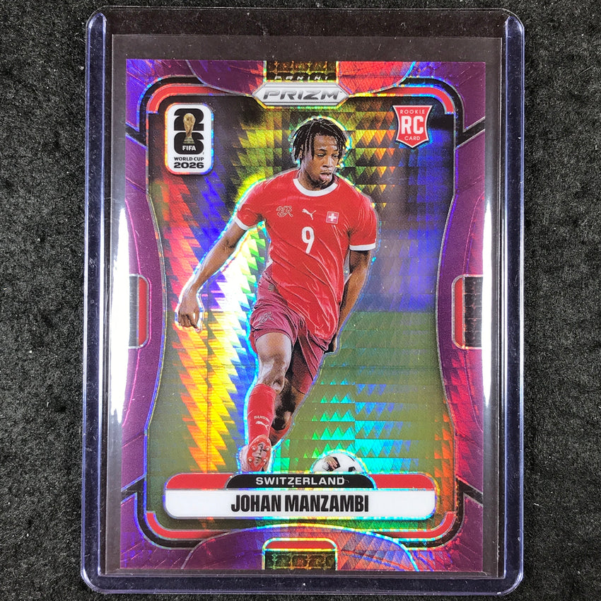 2026 Prizm FIFA World Cup JOHAN MANZAMBI Rookie Purple Hyper /299 #419