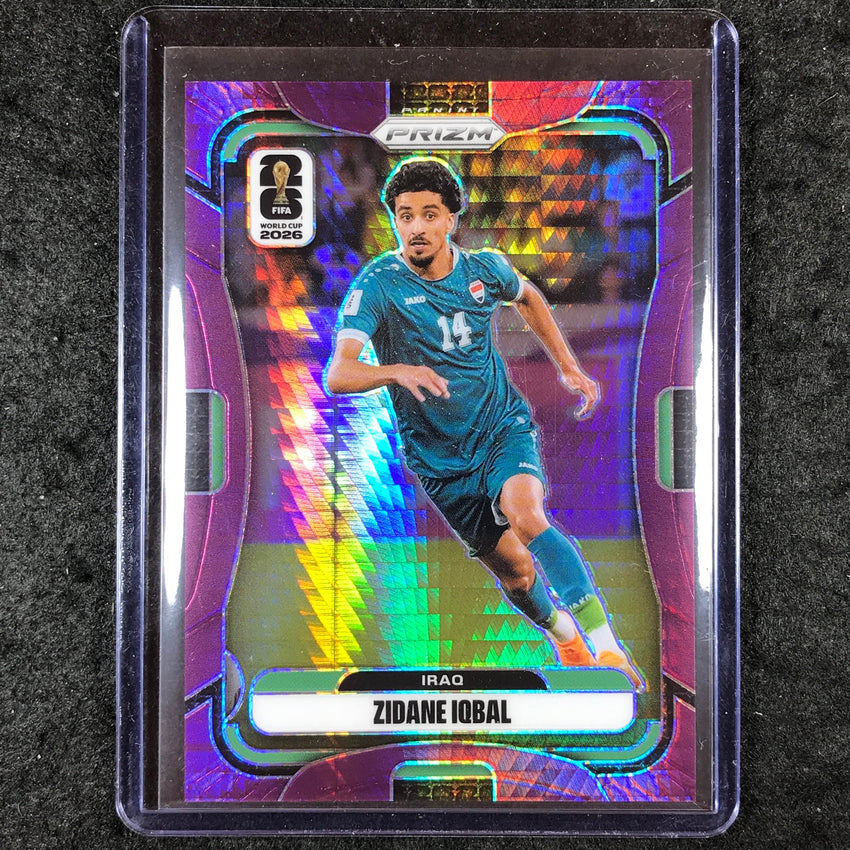 2026 Prizm FIFA World Cup ZIDANE IQBAL Purple Hyper /299 #455