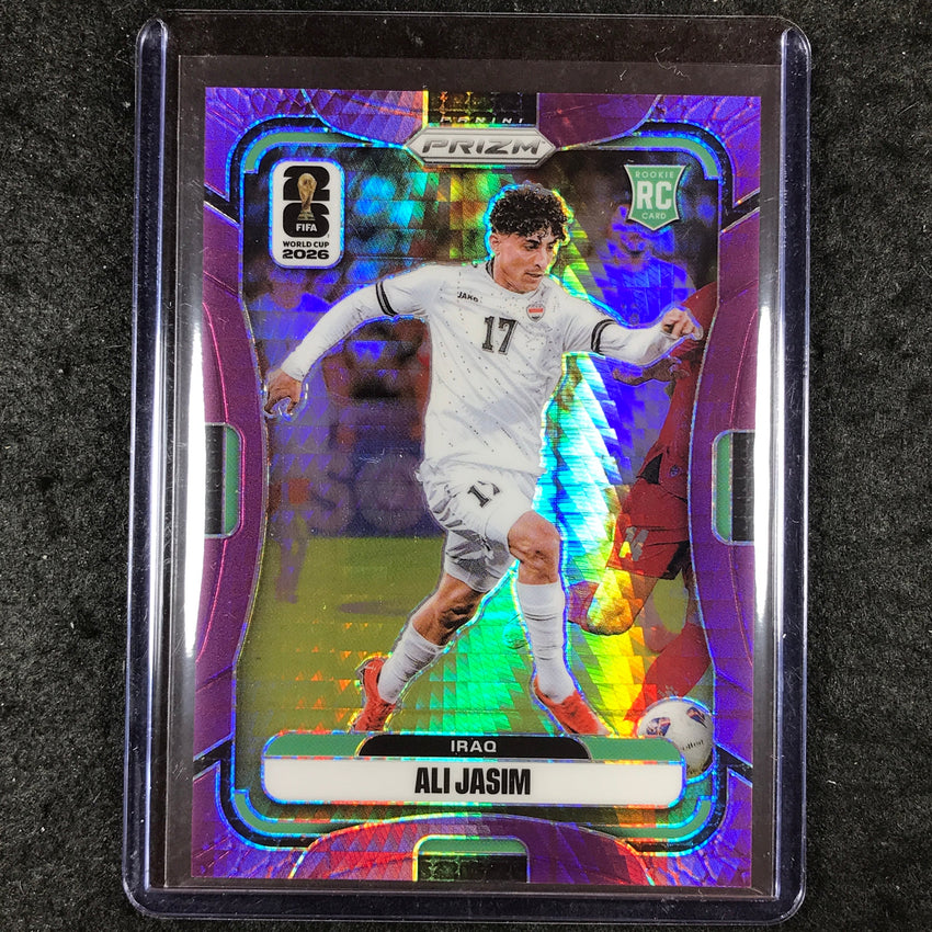 2026 Prizm FIFA World Cup ALI JASIM Rookie Purple Hyper /299 #458
