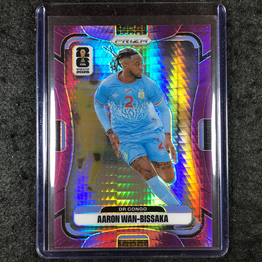 2026 Prizm FIFA World Cup AARON WAN-BISSAKA Purple Hyper /299 #461