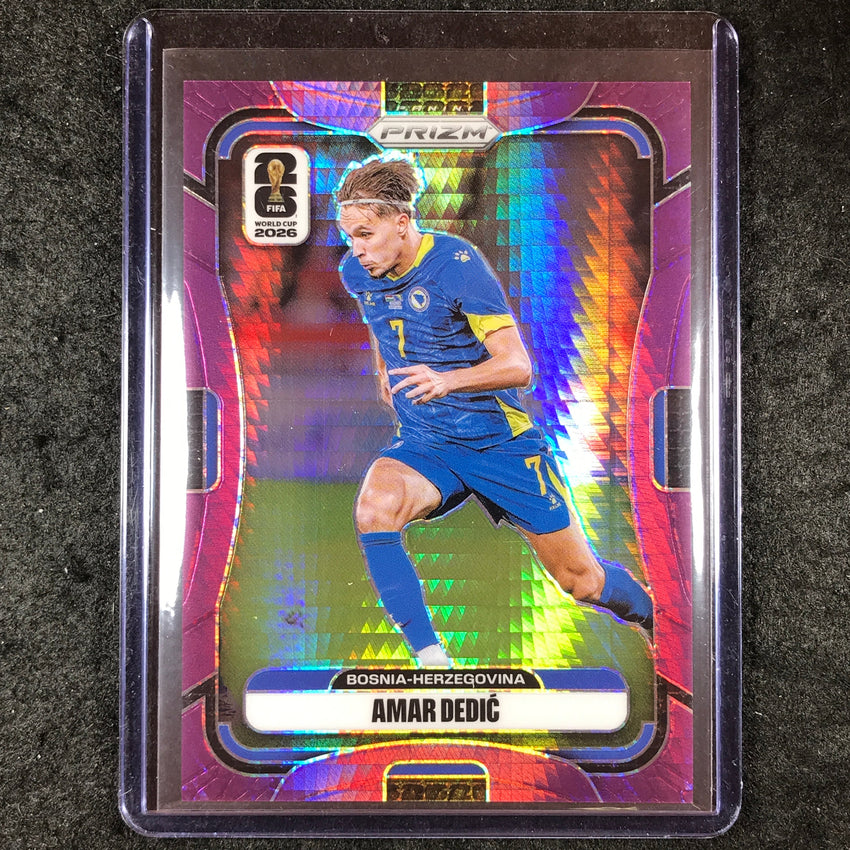 2026 Prizm FIFA World Cup AMAR DEDIC Purple Hyper /299 #471