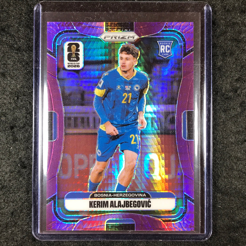 2026 Prizm FIFA World Cup KERIM ALAJBEGOVIC Rookie Purple Hyper /299 #475