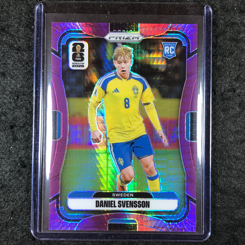 2026 Prizm FIFA World Cup DANIEL SVENSSON Rookie Purple Hyper /299 #500