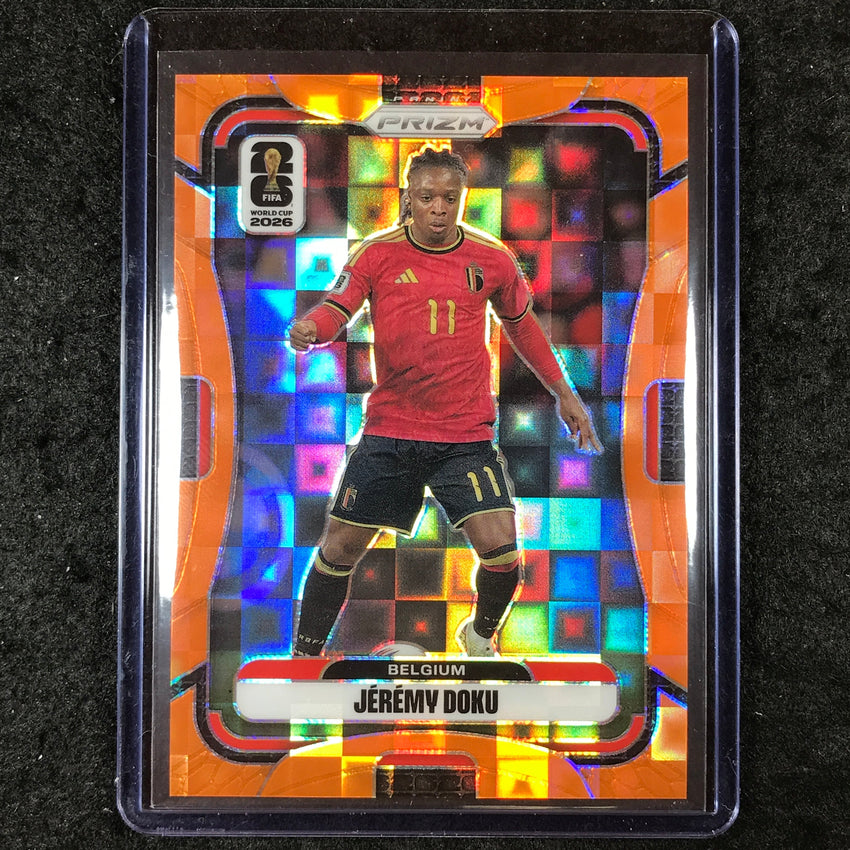2026 Prizm FIFA World Cup JEREMY DOKU Orange Pandora /215 #152