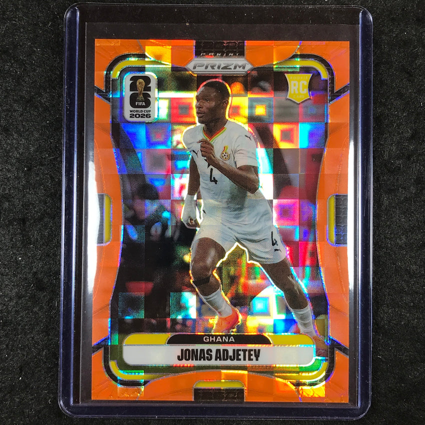 2026 Prizm FIFA World Cup JONAS ADJETEY Rookie Orange Pandora /215 #233