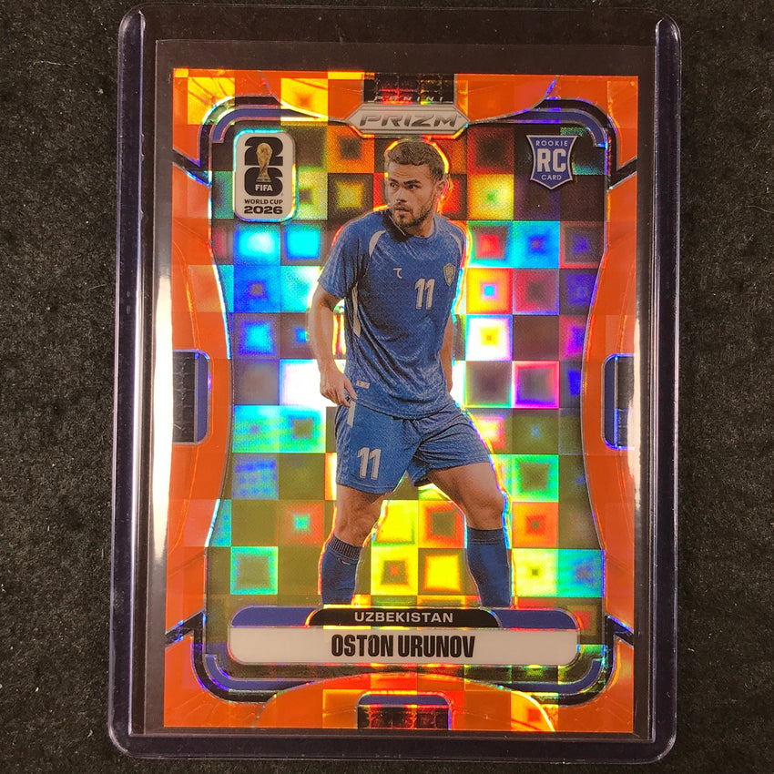 2026 Prizm FIFA World Cup OSTON URUNOV Rookie Orange Pandora /215 #447