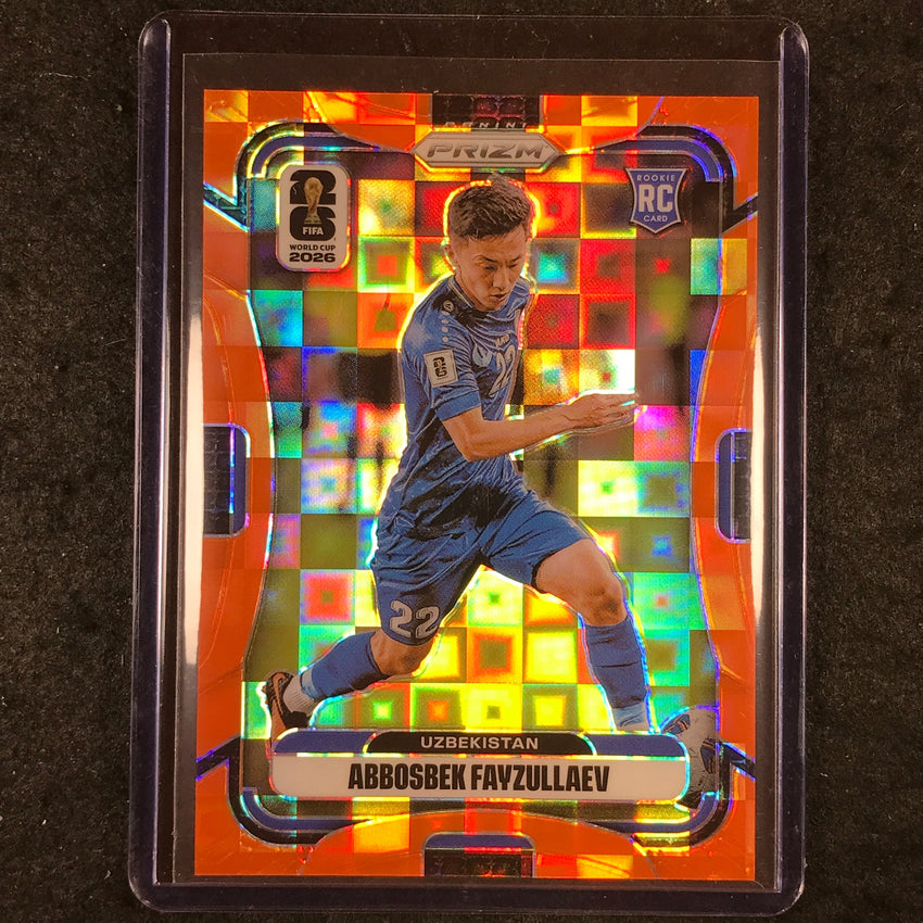2026 Prizm FIFA World Cup ABBOSBEK FAYZULLAEV Rookie Orange Pandora /215 #448