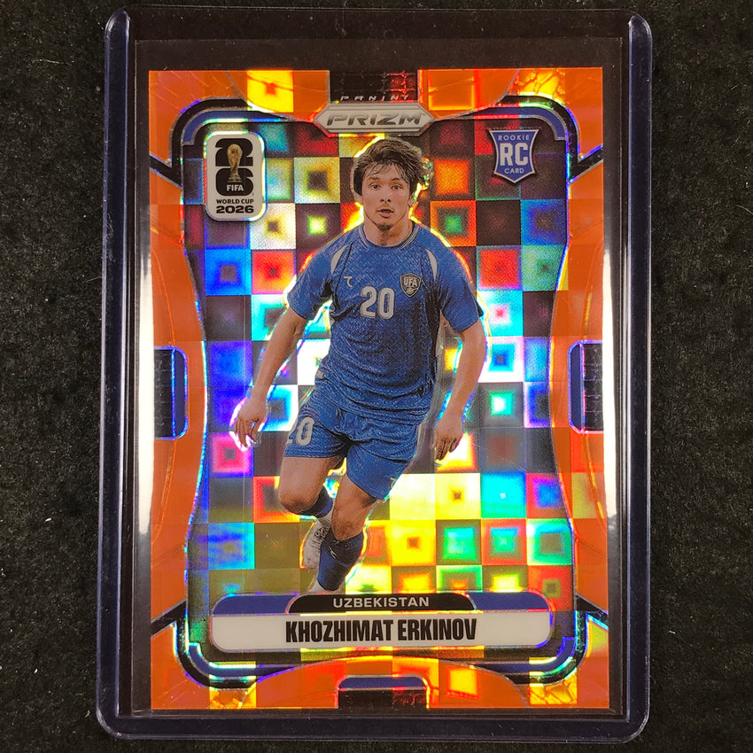 2026 Prizm FIFA World Cup KHOZHIMAT ERKINOV Rookie Orange Pandora /215 #449