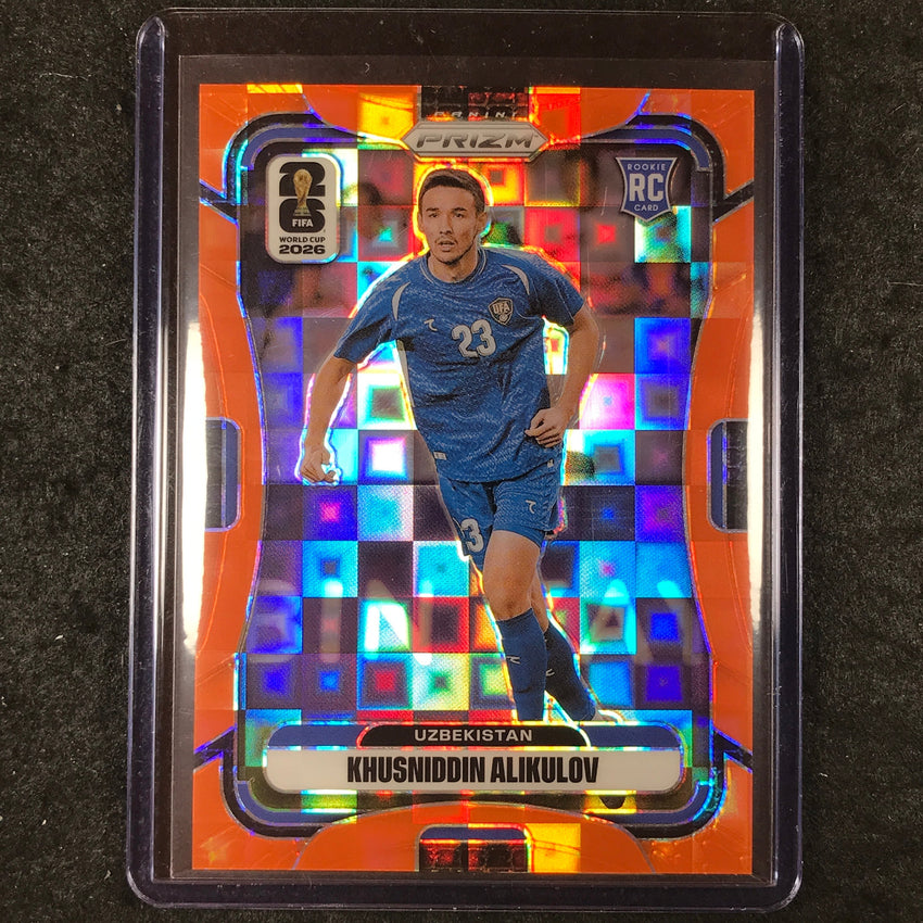 2026 Prizm FIFA World Cup KHUSNIDDIN ALIKULOV Rookie Orange Pandora /215 #452