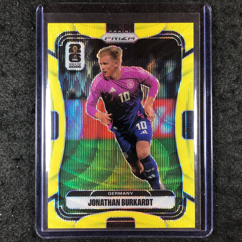 2026 Prizm FIFA World Cup JONATHAN BURKARDT Yellow Wave /180 #62