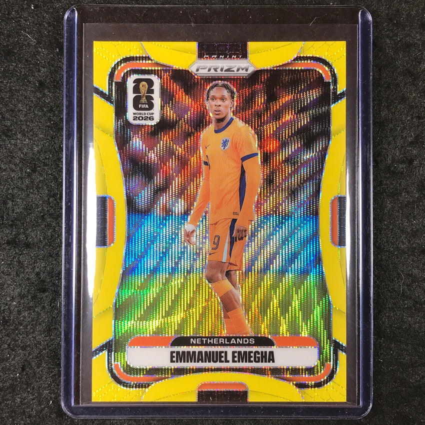 2026 Prizm FIFA World Cup EMMANUEL EMEGHA Yellow Wave /180 #315