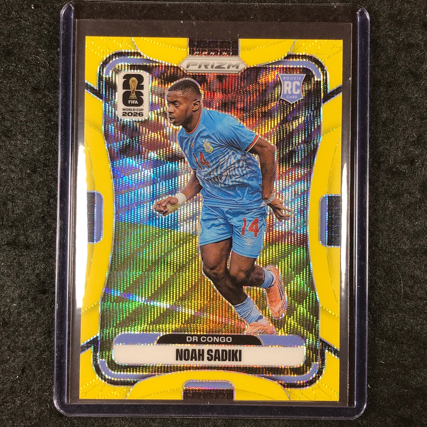 2026 Prizm FIFA World Cup NOAH SADIKI Rookie Yellow Wave /180 #462
