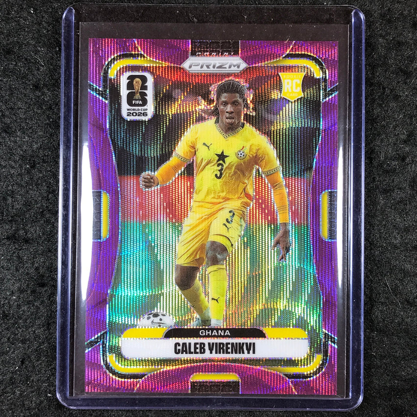 2026 Prizm FIFA World Cup CALEB YIRENKYI Rookie Purple Wave 27/95 #227