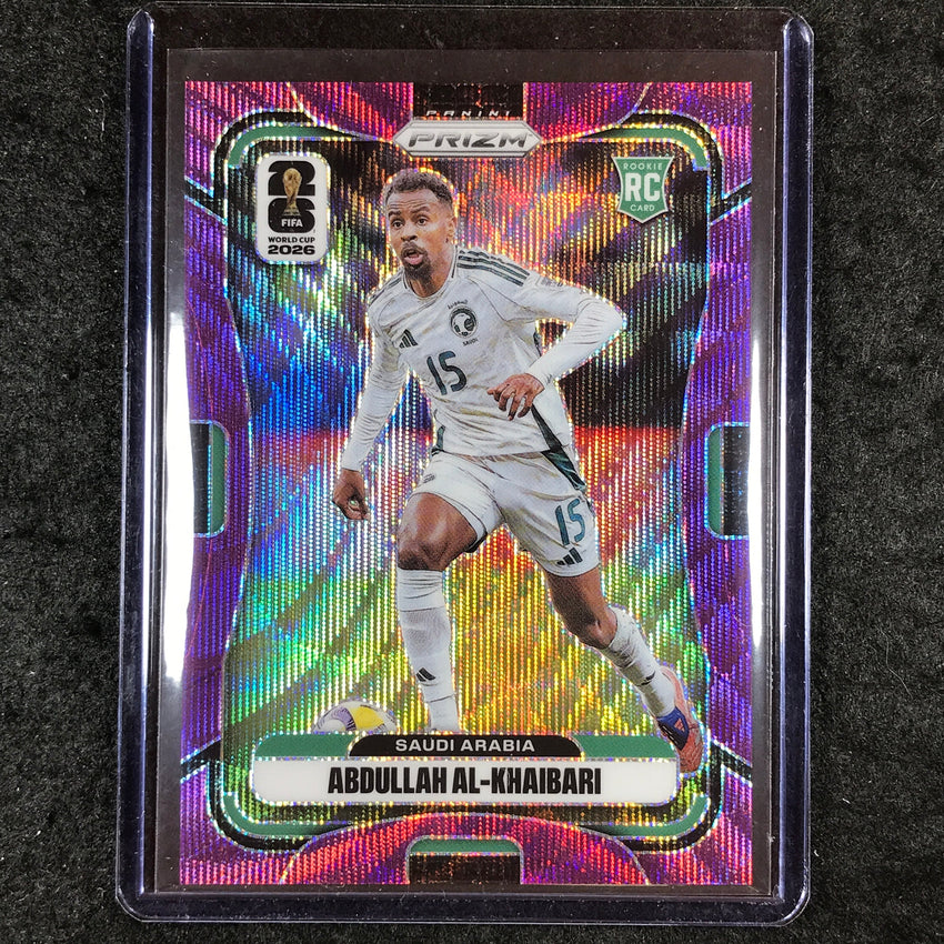 2026 Prizm FIFA World Cup ABDULLAH AL-KHAIBARI Rookie Purple Wave 63/95 #386