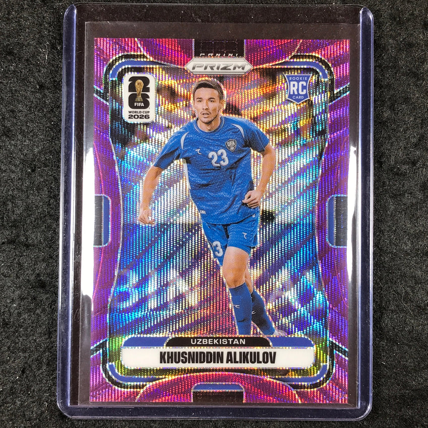 2026 Prizm FIFA World Cup KHUSNIDDIN ALIKULOV Rookie Purple Wave 91/95 #452