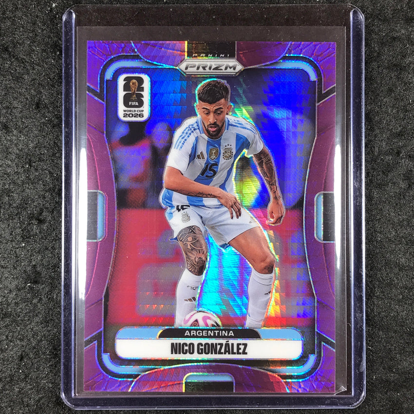 2026 Prizm FIFA World Cup NICO GONZALEZ Purple Hyper /299 #16