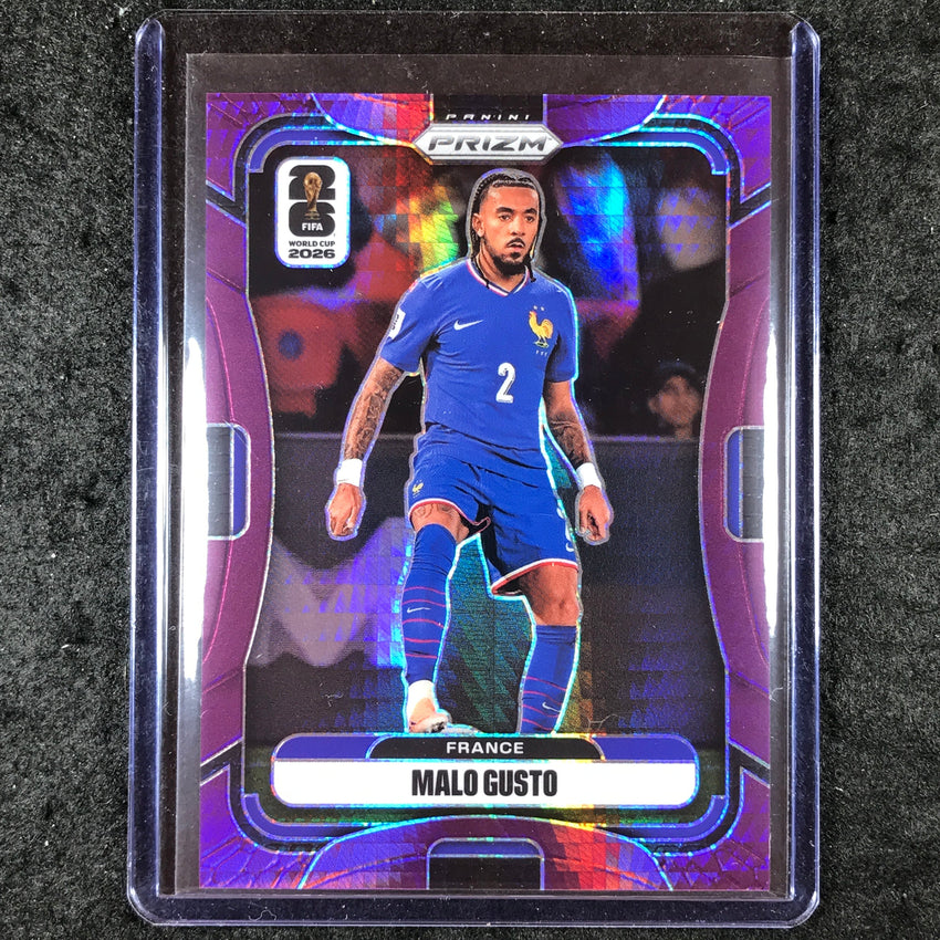 2026 Prizm FIFA World Cup MALO GUSTO Purple Hyper /299 #36