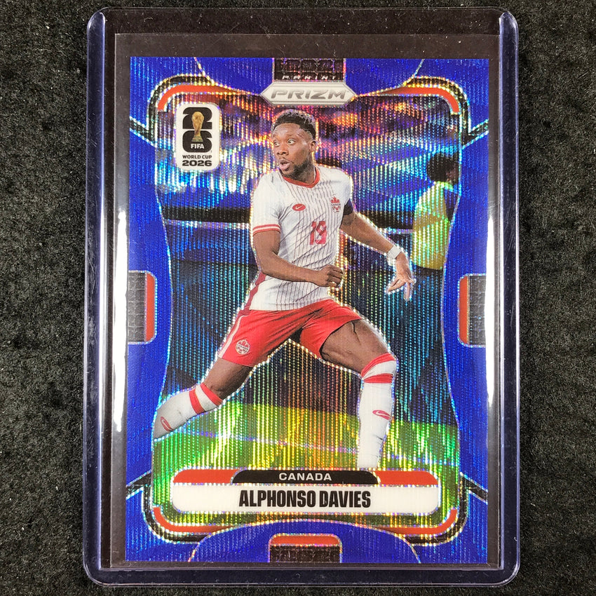 2026 Prizm FIFA World Cup ALPHONSO DAVIES Blue Wave 28/55 #165