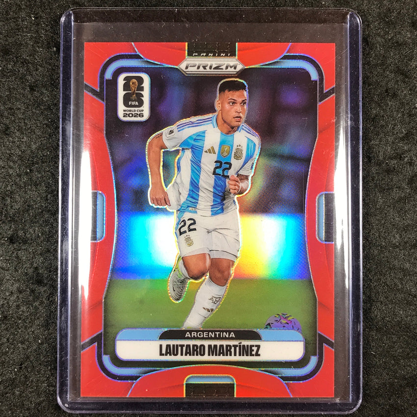 2026 Prizm FIFA World Cup LAUTARO MARTINEZ Red 4/50 #9