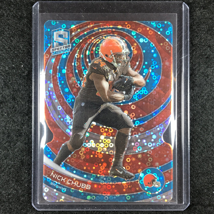 2023 Spectra Football NICK CHUBB Base Blue Neon Die-Cut 35/50