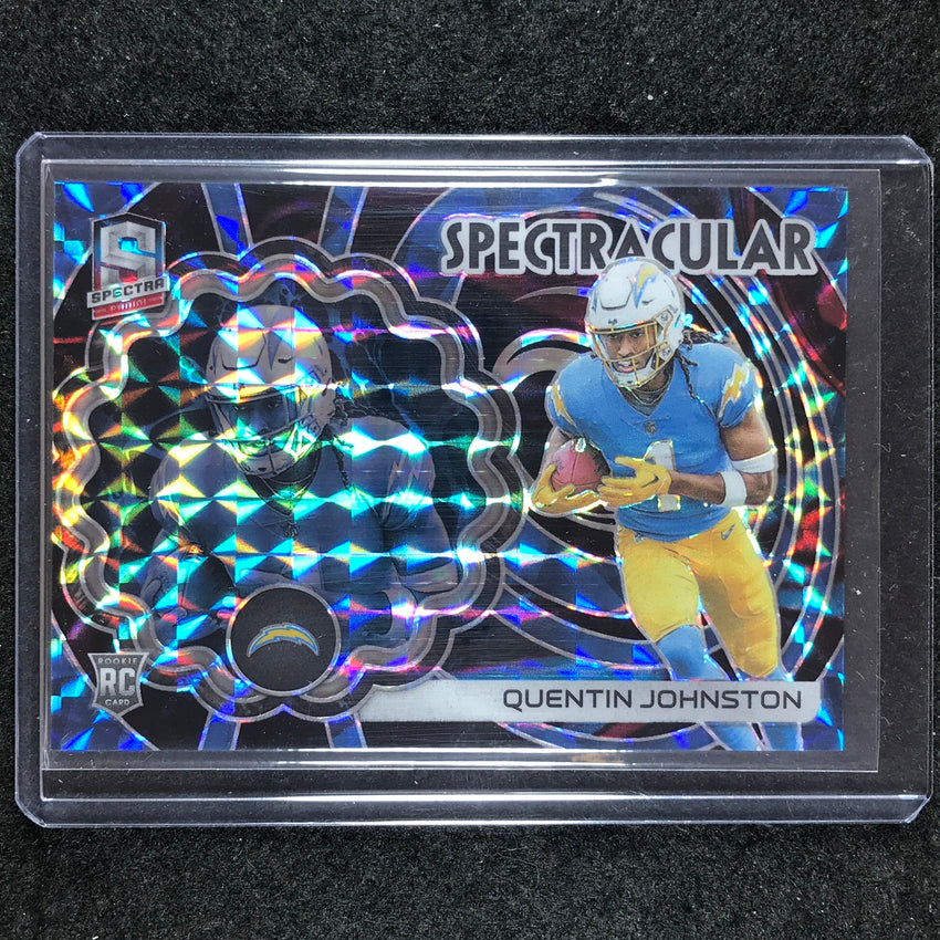 2023 Spectra Football QUENTIN JOHNSTON Spectracular Rookie Interstellar 26/50
