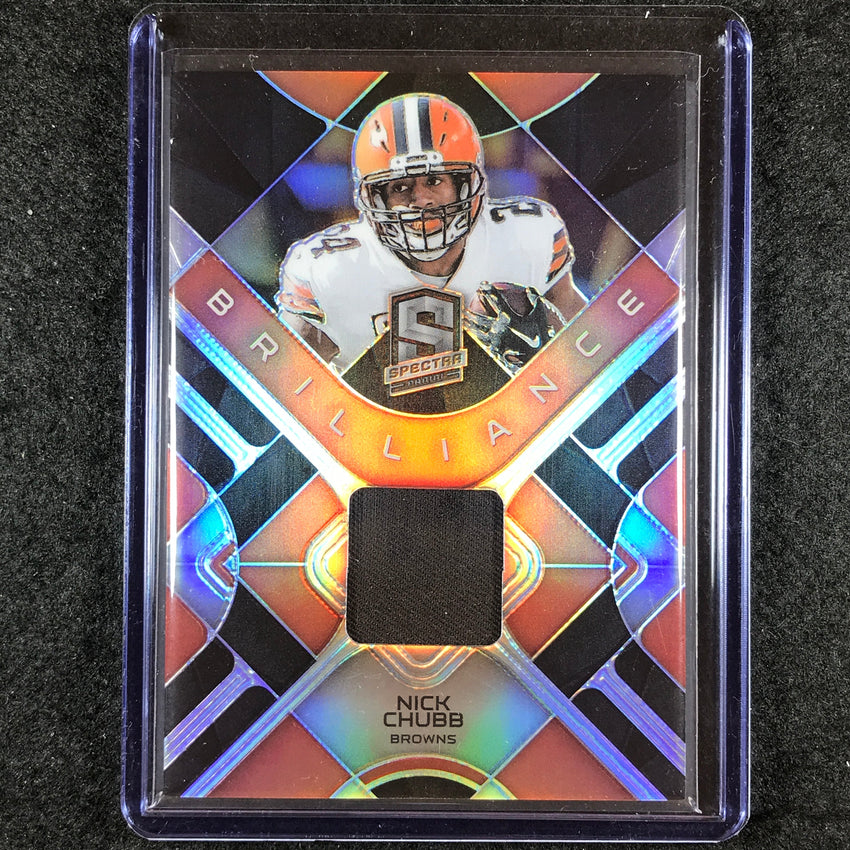 2023 Spectra Football NICK CHUBB Brilliance Jersey Relic 96/99