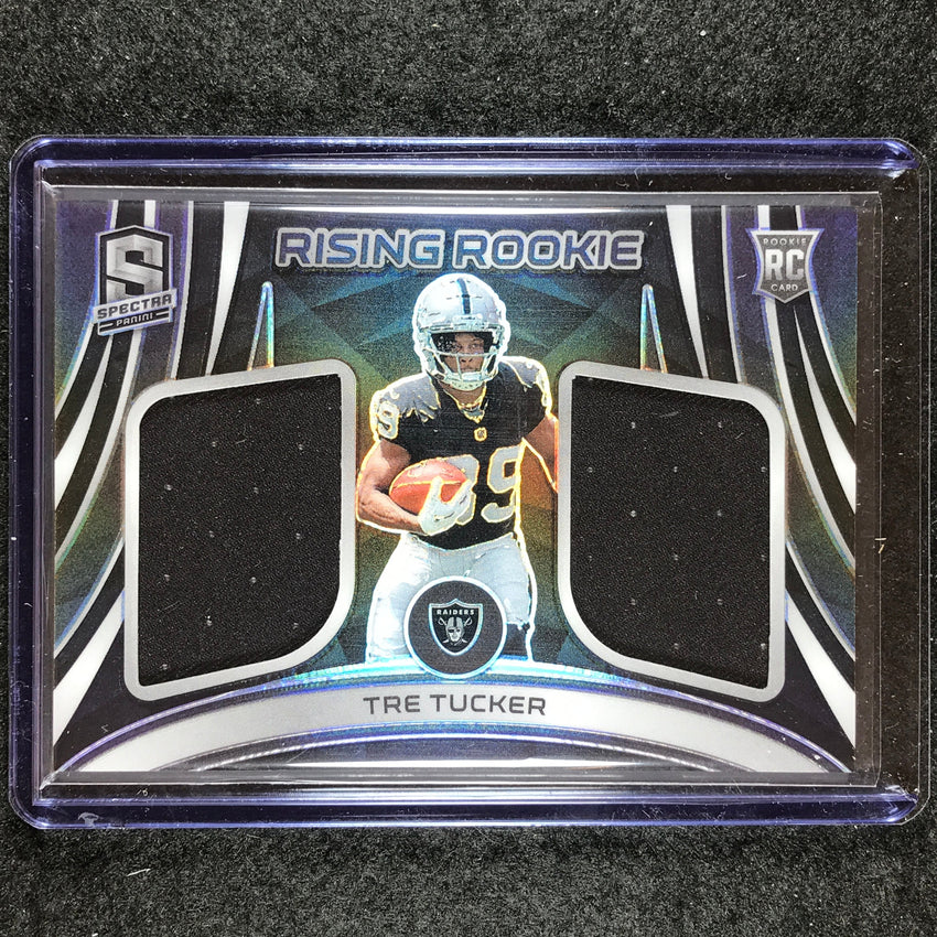 2023 Spectra Football TRE TUCKER Rising Rookie Dual Jersey Relic 29/99