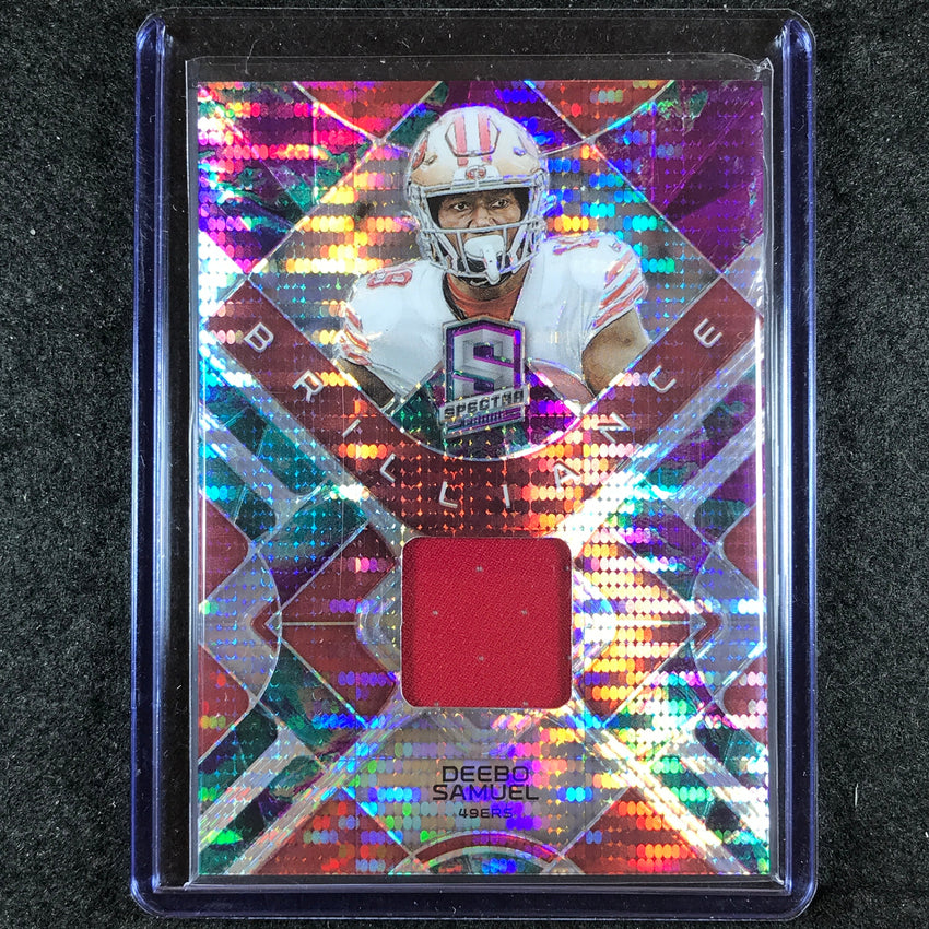 2023 Spectra Football DEEBO SAMUEL Brilliance Jersey Relic Celesital 10/75