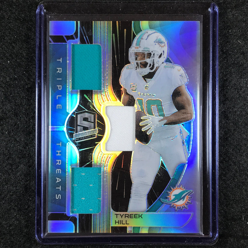 2023 Spectra Football TYREEK HILL Triple Threats Jersey Relic Hyper 73/75