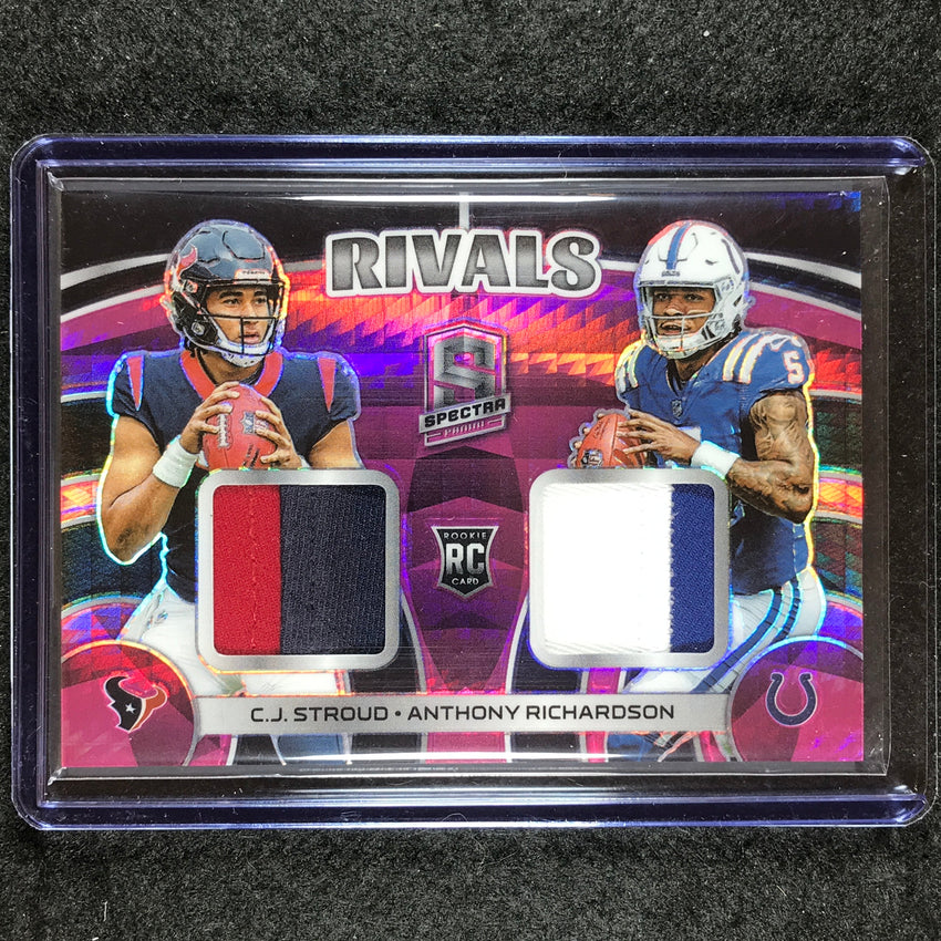 2023 Spectra Football C.J. STROUD RICHARDSON Rivals Dual Rookie Patch Pink 5/15