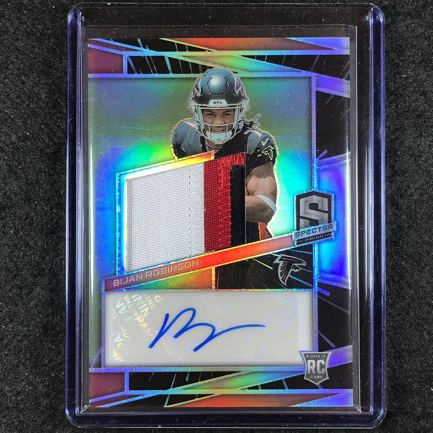 2023 Spectra Football BIJAN ROBINSON Rookie Patch Auto Hyper 44/60
