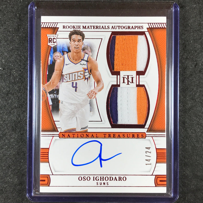 2024-25 National Treasures OSO IGHODARO Rookie Materials Dual Patch Auto 14/24