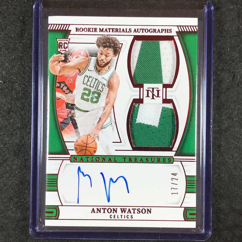 2024-25 National Treasures ANTON WATSON Rookie Materials Dual Patch Auto/24