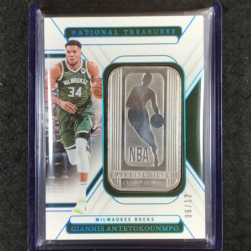 Giannis バックス ヤニス NBA カード 25シリ マグホ付 2024-25 National Treasures GIANNIS ANTETOKOUNMPO Silver NBA Logo 6